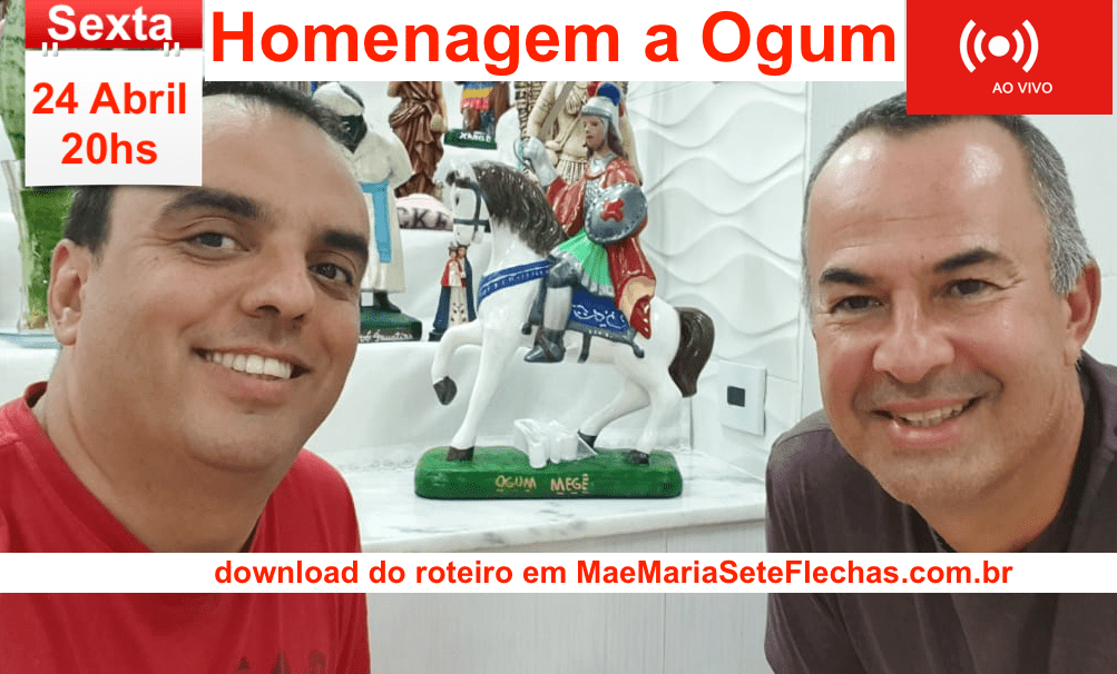 Homenagem a Ogum Live! em 24/04 às 20hs